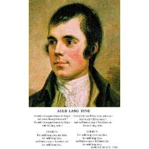 Robert Burns Auld Lang Syne Poem Painting Quote 8 1/2 X 11 Novelty 