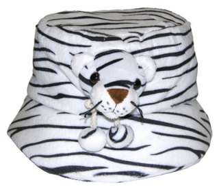 Cutie Snow White Tiger Fashion Plush Girls Hat + Purse  