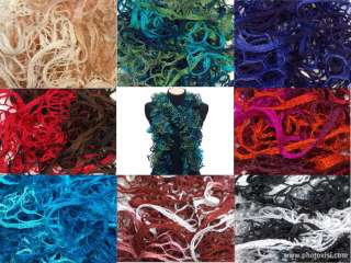   Ruffled Scarf Yarn ~YOUR CHOICE OF COLOR~ Makes 47 Scarf  