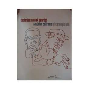 Thelonious Monk Poster John Coltrane Carnegie Hall