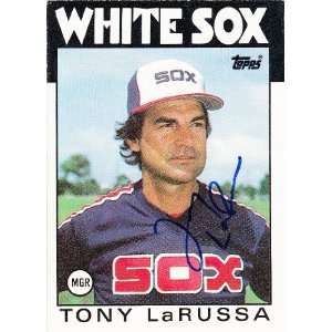  1986 Topps #531 Tony LaRussa White Sox Signed Everything 