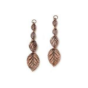 Darice Tori Spelling Danglers 2/pkg copper Leaves Graduated 3 Pack