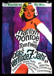 SEVEN YEAR ITCH * GERMAN MOVIE POSTER MARILYN MONROE  