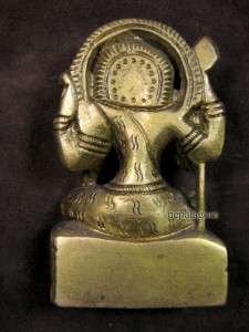 S10 OM Shiva hindu GOD solid Brass STATUE NEPAL India  
