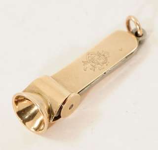 Art Deco 9 Ct Rose Gold Cheroot or Cigar Cutter 1929  