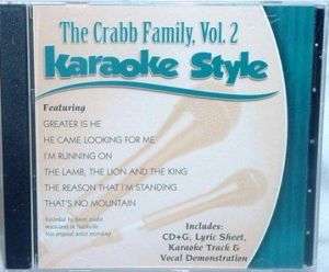 The Crabb Family V2 NEW Christian Gospel Karaoke CD+G  