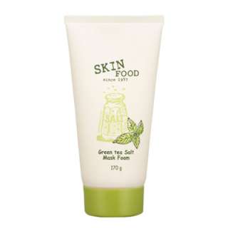 SKINFOOD Green Tea Salt Mask Foam, 170g, Himalayan Salt included 