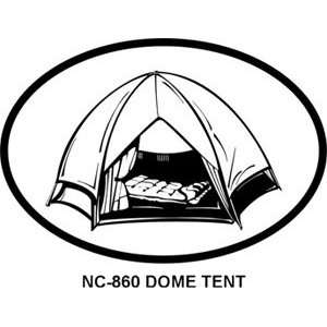 Dome Tent Oval Bumper Sticker