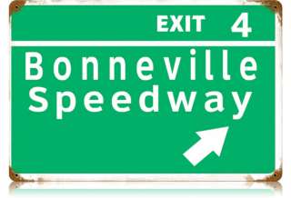   Speedway green & white Highway exit repro heavy metal sign  