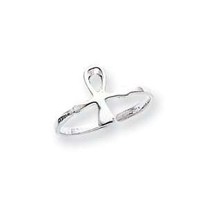  Sterling Silver Ankh (Egyptian Cross) Toe Ring West Coast 
