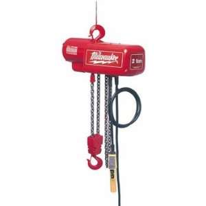 Milwaukee Professional Electric Chain Hoist   2 Ton Capacity, 10ft 