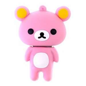8GB Cute Bear Shaped USB Flash Drive U Disk Cartoon Flash Memory (Pink 