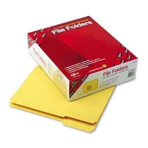  File Folders, 1/3 Cut, Reinforced Top Tab, Letter, Yellow 