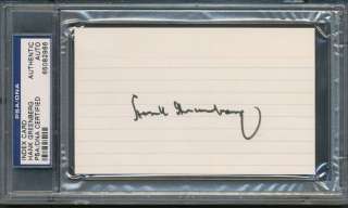 Hank Greenberg Index Card PSA/DNA Certified Authentic Auto Autograph 