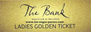 BANK NIGHTCLUB LAS VEGAS @ BELLAGIO * LAS VEGAS * VIP FREE CLUB PASSES 