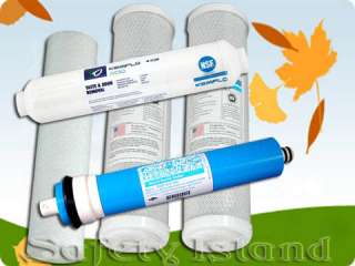 Filters for Reverse Osmosis Water System w/ 50 GPD membrane 10 