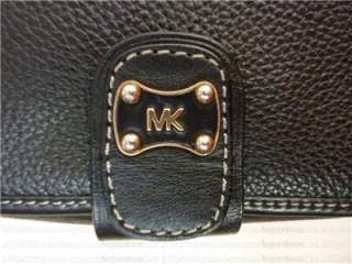 MICHAEL KORS Hamilton Black Leather Large Hobo Bag Purse Handbag 