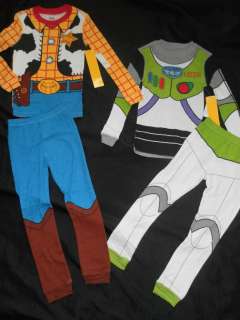   TOY STORY Cowboy Woody Buzz Lightyear PJs Pajamas Lot Costume 6  