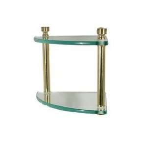   Bronze Foxtrot Double Corner Glass Shelf from the Foxtrot Collection F