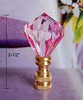 of Gorgeous Clear Crystal Pumpkin Lamp Shade Finials, Fit Standard 