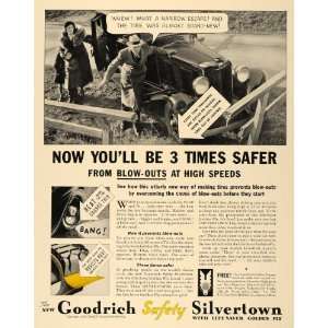  1933 Ad Goodrich B F Rubber Tires Safety Silvertown 