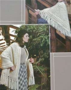 FISHERMAN CROCHET~SWEATERS+VEST+PONCHO+~How to+Patterns BOOK~Aran 
