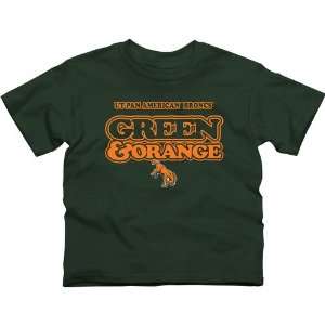  Texas Pan American Broncos Youth Our Colors T Shirt   Green 
