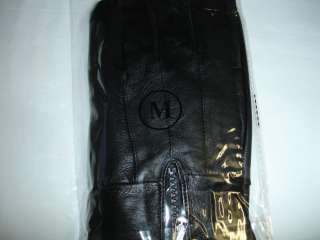 Mens Black Color Leather Gloves With Zip M L XL XXL  