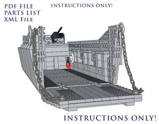 Lego Custom WWII Higgins Boat LCVP   INSTRUCTIONS ONLY INCLUDES A 