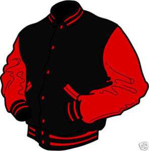 Black/Red High School Varsity College Letterman Jacket  