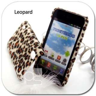 Leopard Velvet Hard Cover Case LG Optimus Black P970  