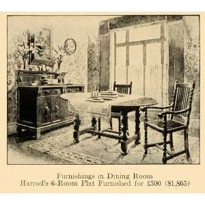  1920 Ad Harrods Dining Room Furniture London Maker Fine 