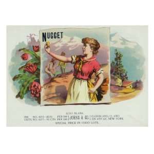  Nugget Brand Cigar Box Label Premium Poster Print, 24x18 