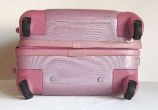 3Piece Luggage Set Hard Rolling 4 Wheels Spinner Pink  