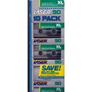  Laser 90 Min XL Plus Normal Bias Cassette 10 Pack with 