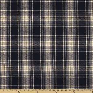   Large Plaid Black/Grey/Ivory Fabric By The Yard Arts, Crafts & Sewing