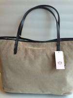 NWT Juicy Couture Tan & Brown Large Velour Tote Handbag  