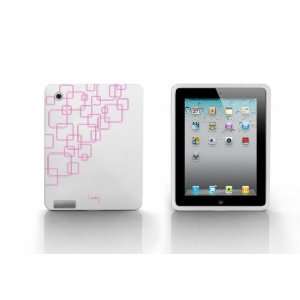  Pattern Silicone Case for iPad 2 White/Pink Electronics