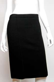 VALENTINO Classic Black Stretchy Wool Pencil Skirt Size L 44  