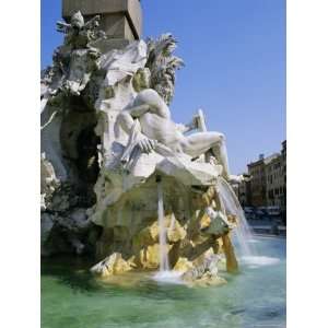 Fontana Dei Quattro Fiumi (Four Rivers Fountain), Piazza Navona, Rome 