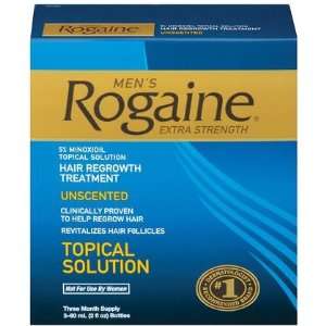 Mens Rogaine Hair Regrowth Treatment, Extra Strength, 3 Month Supply 