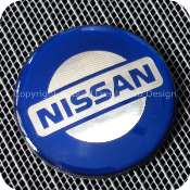 2918beb1f1 nissan 56mm 5.6cm blue silver center wheel hub cap 