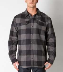 Metal Mulisha Mens Extract Flannel Shirt Jacket Black L  
