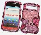 Metro PCS Samsung Admire r720 Pink Hearts Glitter Bling Cell Phone 