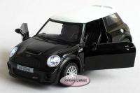 New MINI COOPER S 1:32 Diecast Model Car Black with Sound and Light 