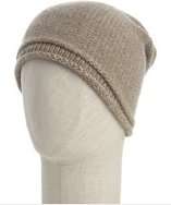 Portolano nile brown cashmere slouched beanie hat style# 314692502