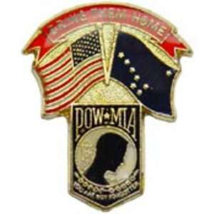  American POW & Alaska Flags Pin 1 1/4 Arts, Crafts 