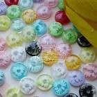 assorted mum flower 13mm plastic buttons sewing scrapbooking 