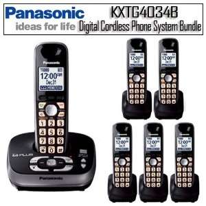  Panasonic KX TG4034B Digital Cordless Answering System 