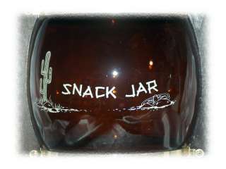 Vintage Siesta Ware Brown Glass Barrel Snack Cookie Jar  